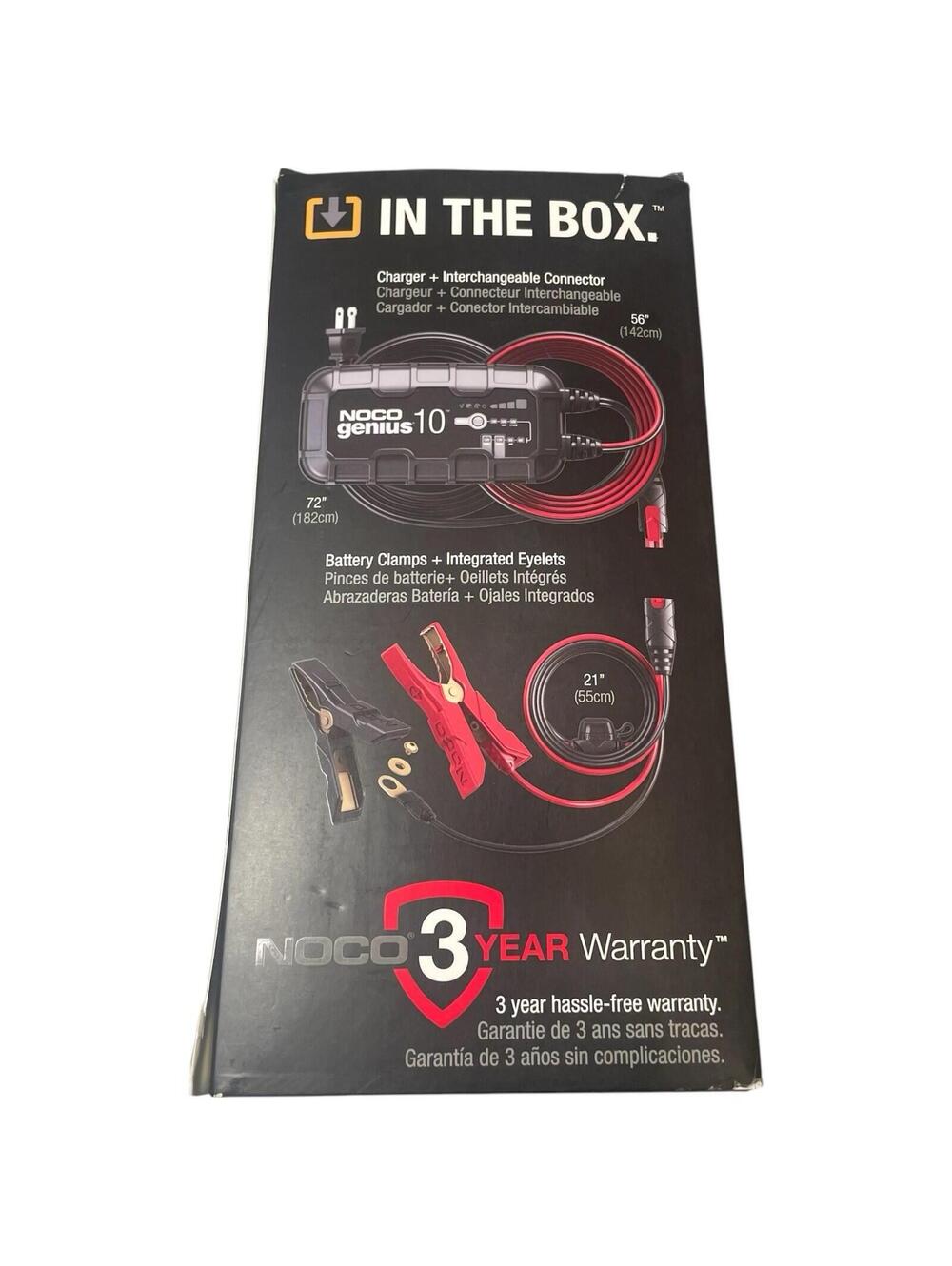 NOCO GENIUS10 Smart Charger 10A 6V/12V Auto Marine Trickle Maintainer - NEW / OB - Picture 4 of 7